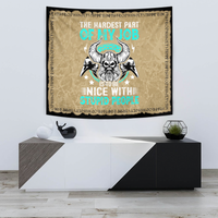 Viking Tapestry - Viking Warrior Head With Raven RLT12 - Wonder Print Shop