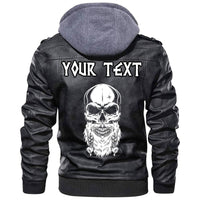 (Custom) Wonder Print Shop - Vintage Skull With Beard Leather Jacket RLT12 - Wonder Print Shop