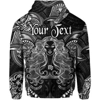 Custom Virgo Zodiac Polynesian Zip Hoodie Unique Style Black LT8 - Wonder Print Shop