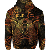 Custom Virgo Zodiac Polynesian Zip Hoodie Unique Style Gold LT8 - Wonder Print Shop