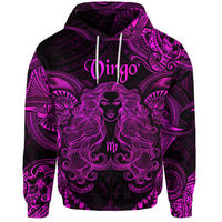 Virgo Zodiac Polynesian Hoodie Unique Style - Pink LT8 - Wonder Print Shop