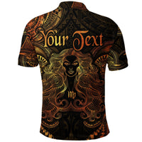 Custom Virgo Zodiac Polynesian Polo Shirt Unique Style Gold LT8 - Wonder Print Shop
