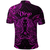 Virgo Zodiac Polynesian Polo Shirt Unique Style Pink LT8 - Wonder Print Shop