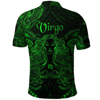 Virgo Zodiac Polynesian Polo Shirt Unique Style Green LT8 - Wonder Print Shop