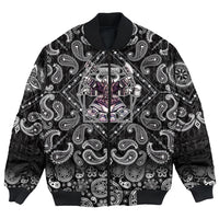 Viking Bomber Jacket Vitruvian Viking with Bandana Paisley Style RLT12 - Wonder Print Shop