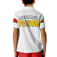 Mate Maa Tonga Rugby Polo Shirt Tongan Kupesi White Style - Wonder Print Shop