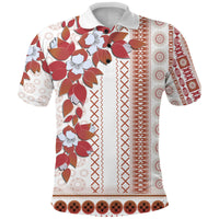 Fiji Polo Shirt Tagimoucia Mixed White Tapa Style - Wonder Print Shop