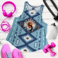 Native American Women Racerback Tank Kokopelli Mix Navajo Pattern - Wonder Print Shop