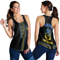 Ukraine Folk Patterns Folk Pattern Women Racerback Tank Slava Ukraini - Wonder Print Shop