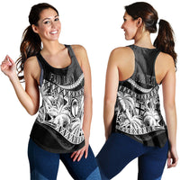 Personalised Fiji Day Women Racerback Tank Flying Fijians Masi Kesa Style - Black - Wonder Print Shop