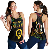 Vanuatu Proud To Be A Ni-Van - Polynesian Pattern Women Racerback Tank - Wonder Print Shop
