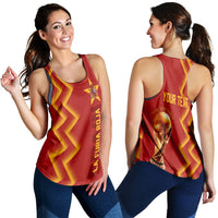 Personalised Spain World Cup 2022 Women Racerback Tank The Red Fury - Wonder Print Shop