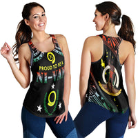 Vanuatu Proud To Be A Ni-Van - Polynesian Pattern Women Racerback Tank - Penama Province - Wonder Print Shop