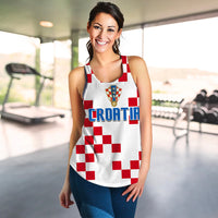 (Custom Personalised) Croatia Football Women Racerback Tank World Cup Champions 2022 Hrvatska LT13 - Wonder Print Shop