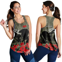 New Zealand ANZAC 2022 Women Racerback Tank Maori Camouflage - Wonder Print Shop