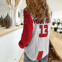 (Custom Text and Number) Morocco Football Women Casual ShirtWorld Cup 2022 Soccer Lions de l'Atlas Champions LT13 - Wonder Print Shop