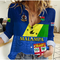 (Custom Personalised) Malampa Fiji Day Women Casual Shirt Vanuatu Proud LT13 - Wonder Print Shop