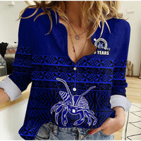 Taufaahau Pilolevu Women Casual Shirt 76 Years Tongan Pattern LT13 - Wonder Print Shop