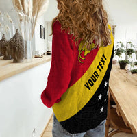 (Custom Personalised) Papua New Guinea Women Casual Shirt Simple LT13 - Wonder Print Shop