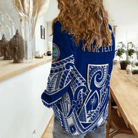 (Custom Personalised) Guam History and Chamorro Heritage Day Women Casual Shirt Latte Stone Polynesian - Wonder Print Shop