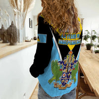 Saint Lucia Women Casual Shirt Happy 44 Years Of Independence - Wonder Print Shop
