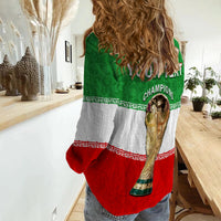 (Custom Personalised) Iran Football Women Casual Shirt Team Melli Champions World Cup 2022 - Wonder Print Shop