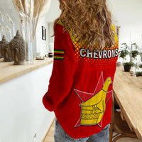 Zimbabwe Cricket Women Casual Shirt The Chevrons ODI Style - Wonder Print Shop