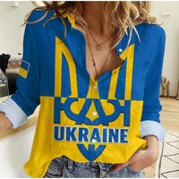 Ukraine Women Casual Shirt Stand With Ukrainian Simple Style - Wonder Print Shop