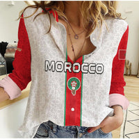 (Custom Text and Number) Morocco Football Women Casual ShirtWorld Cup 2022 Soccer Lions de l'Atlas Champions LT13 - Wonder Print Shop