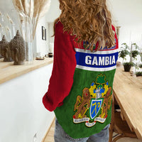 Gambia Women Casual Shirt Happy 58th Independence Anniversary Flag Style - Wonder Print Shop