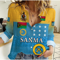 (Custom Personalised) Sanma Province Women Casual Shirt Vanuatu Proud LT13 - Wonder Print Shop
