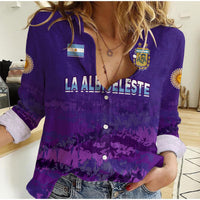Argentina Football Women Casual Shirt Go Champions La Albiceleste LT13 - Wonder Print Shop
