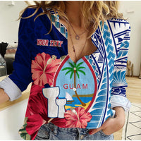 (Custom Personalised) Guam Chamorro Women Casual Shirt Happy Liberation Day Latte Stone LT13 - Wonder Print Shop