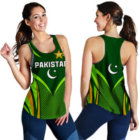 Pakistan Cricket Women Racerback Tank Green Shaheens Champion LT13 - Wonder Print Shop
