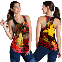 Papua New Guinea Women Racerback Tank Bird of Paradise LT13 - Wonder Print Shop