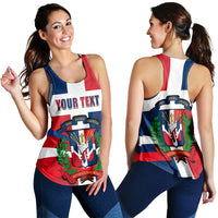 (Custom Personalised) Dominican Republic Women Racerback Tank Dominicana Proud Style Flag LT13 - Wonder Print Shop