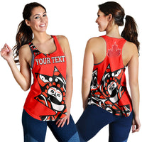 (Custom Personalised) Canada Haida Women Racerback Tank Maple Leaf Canadian LT13 - Wonder Print Shop