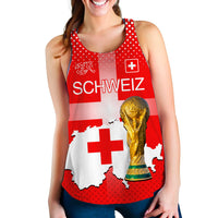 Switzerland Football Women Racerback Tank Schweizer Pati Champion 2022 World Cup LT13 - Wonder Print Shop