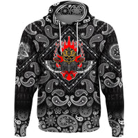 Viking Hoodie Warrior New with Bandana Paisley Style RLT12 - Wonder Print Shop