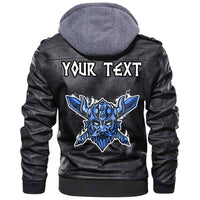 (Custom) Wonder Print Shop - Warrior Head Leather Jacket RLT12 - Wonder Print Shop