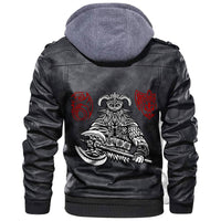 Viking Warrior With Big Sword Leather Jacket RLT12 - Wonder Print Shop