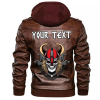 (Custom) Wonder Print Shop - Warrior With Raven Leather Jacket RLT12 - Wonder Print Shop