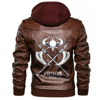 Viking Warriors and Medieval Drawings Weapons Leather Jacket RLT12 - Wonder Print Shop
