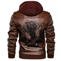 Viking Werewolf and Celtic Scandinavian Leather Jacket RLT12 - Wonder Print Shop