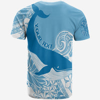 Custom Hawaii Kohol Humpback Whale T Shirt Cerulean - Wonder Print Shop