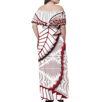Gift For Couple - Tonga Emancipation Day Matching Hawaiian Shirt And Dress Kupesi Pattern No.2 White LT9 - Wonder Print Shop