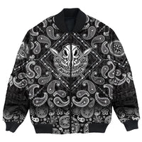 Viking Bomber Jacket Wild Boar Skull With Spears and Banner with Bandana Paisley Style RLT12 - Wonder Print Shop