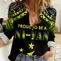 Vanuatu Proud To Be A Ni-Van - Polynesian Pattern Women Casual Shirt - Malampa Province - Wonder Print Shop