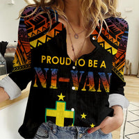 Vanuatu Proud To Be A Ni-Van - Polynesian Pattern Women Casual Shirt - Tafea Province - Wonder Print Shop