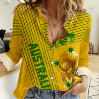 Personalised Australia Soccer WC 2022 Women Casual Shirt Socceroos Sporty Style - Wonder Print Shop